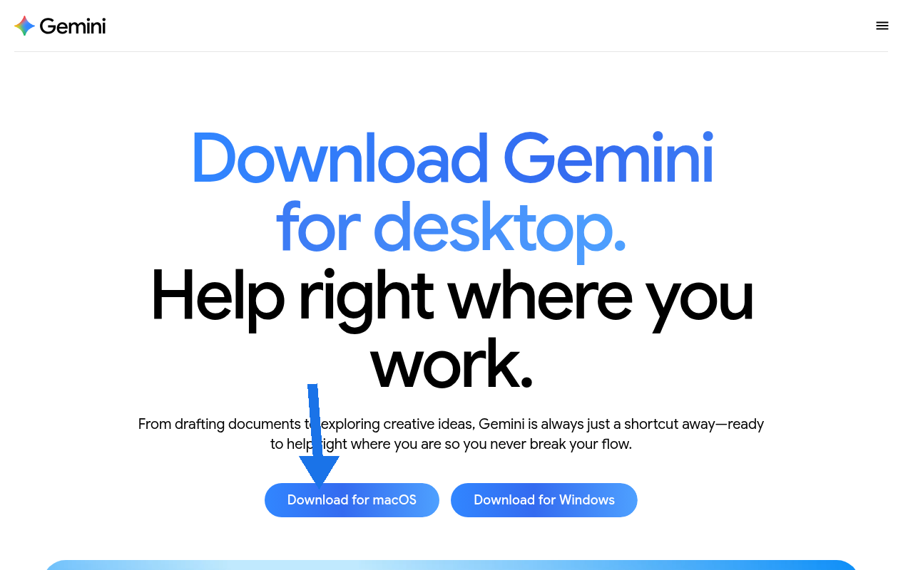 箭头指向 Download for macOS